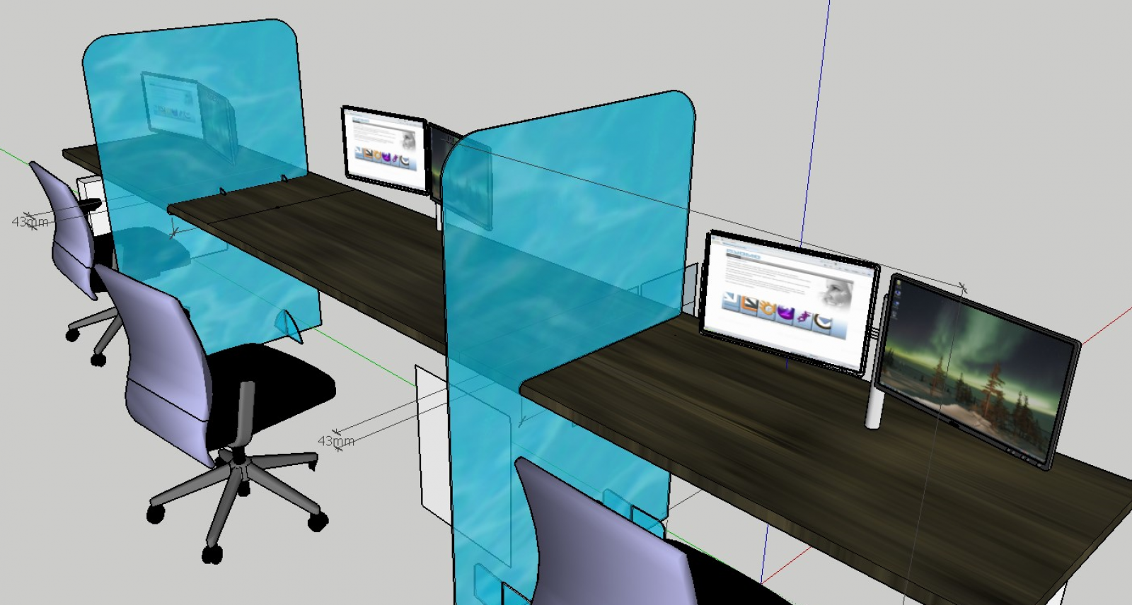 Panneau en plexi pour bureau et open space afin de protéger du coronavirus à Nîmes