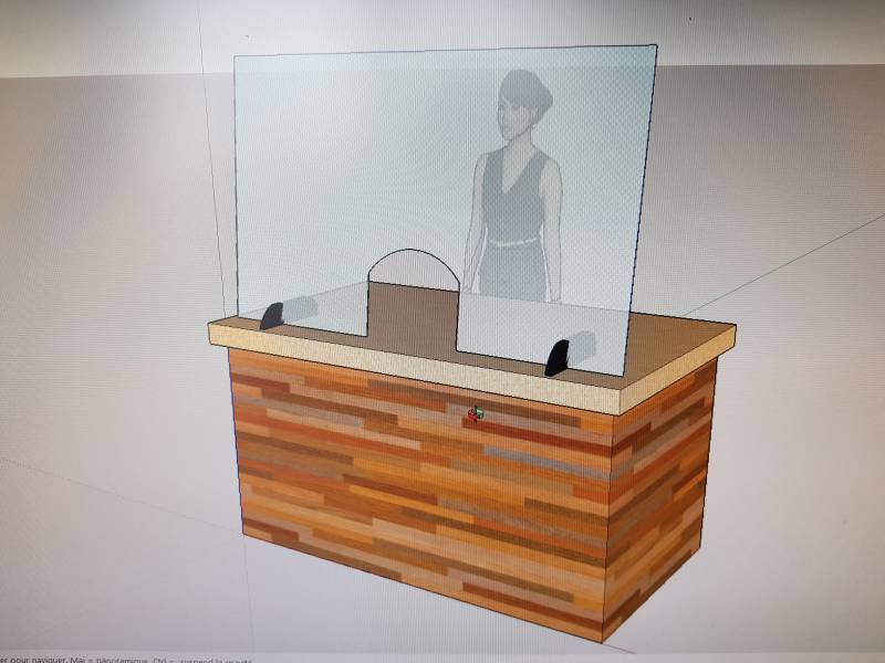 panneaux plexiglass covid19